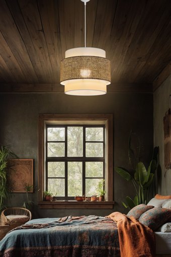 Ledrica Tekli Beyaz Metal Modern Alüminyum Salon-Oturma Odası Avize