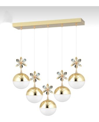 Belezahome Yıldız Tekli Çok Renkli Sarkıt Modern Kumaş Bebek-Çocuk Odası Avize