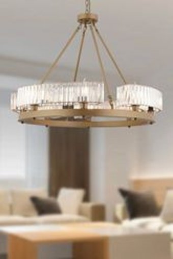 Apliqa Atlas Tekli Kahverengi Sarkıt Modern Metal Salon-Oturma Odası Avize