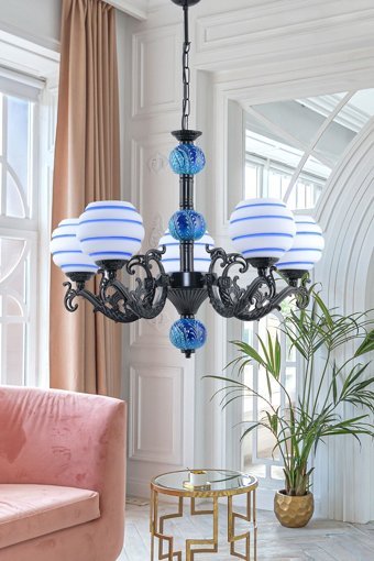 Crystal Palace 4'lü Altın Plafonyer Modern Alüminyum Salon-Oturma Odası Avize