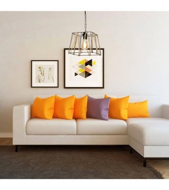 Luna Lighting 2804-1A-16 Gunn Tekli Gri Sarkıt Modern Metal Salon-Oturma Odası Avize