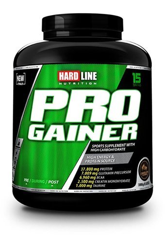 Hardline Nutrition Progainer Çikolata Aromalı 15 Servis Kas Yapıcı Gainer 3000 gr Toz