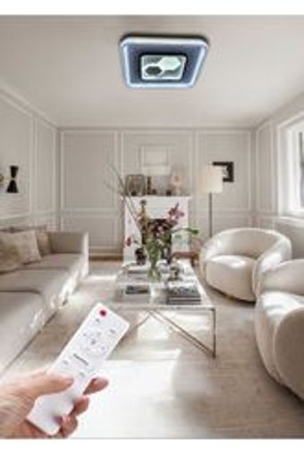 Luna Lighting 483980 Tekli Siyah Silindir Modern Metal Salon-Oturma Odası Avize