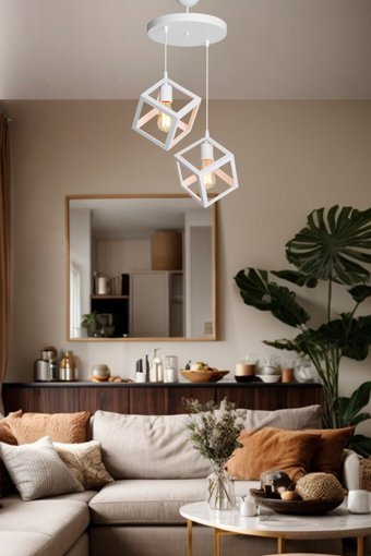 Luna Lighting 1384274 Tekli Sarı Ledli Modern Metal Salon-Oturma Odası Avize