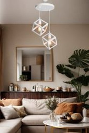 Luna Lighting 1384274 Tekli Sarı Ledli Modern Metal Salon-Oturma Odası Avize