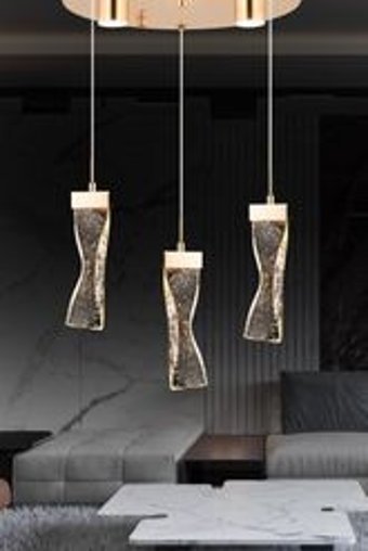 Apliqa Ariane 8'li Kahverengi Sensörlü Sarkıt Modern Metal Salon-Oturma Odası Avize