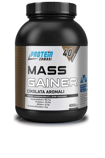 Protein Zamanı Çikolata Aromalı 40 Servis Kas Yapıcı Gainer 4000 gr Toz + Shaker