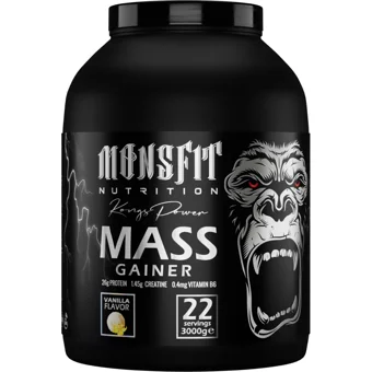 Monsfit Vanilya Aromalı 22 Servis Kas Yapıcı Gainer 3000 gr Toz
