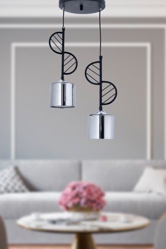 Begüsa Neo Tekli Siyah Modern Alüminyum Salon Avize