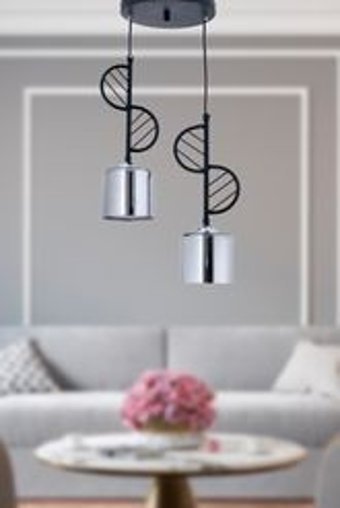 Begüsa Neo Tekli Siyah Modern Alüminyum Salon Avize