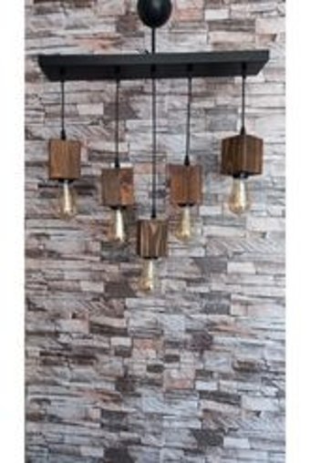 Woodhub Tekli Mavi Sarkıt Modern Plastik Antre-Hol Avize