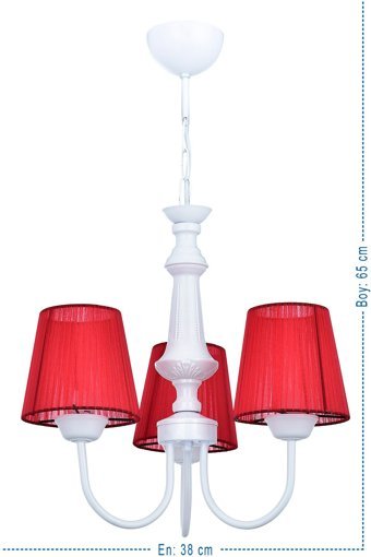Özcan Life 3'lü Bej Sarkıt Modern Ahşap Salon-Oturma Odası Avize