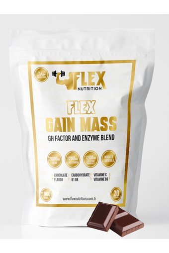 Flex Çikolata Aromalı 20 Servis Kas Yapıcı Karbonhidrat 1000 gr Toz