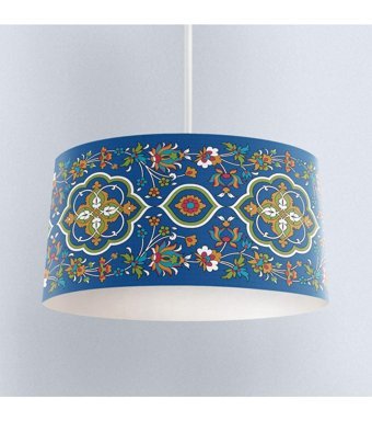 Bambaşka Moda Bmav-094 Tekli Çok Renkli Silindir Modern Kumaş Bebek-Çocuk Odası Avize