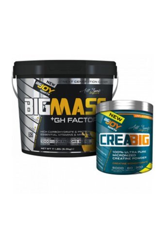 Bigjoy Sports Muz Aromalı 50 Servis Kilo Aldırıcı Gainer 5000 gr Toz + Kreatin