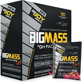 Bigjoy Sports +Gh Factors Çilek Aromalı 50 Servis Kas Yapıcı Karbonhidrat 5000 gr Şase