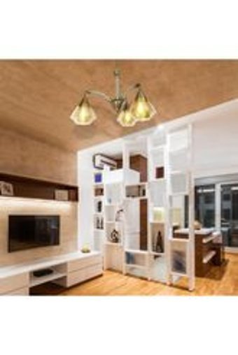 Mınımal Etıcaret Ve Bılgı Teknolojılerı 3'lü Altın Sarkıt Modern Cam Salon-Oturma Odası Avize