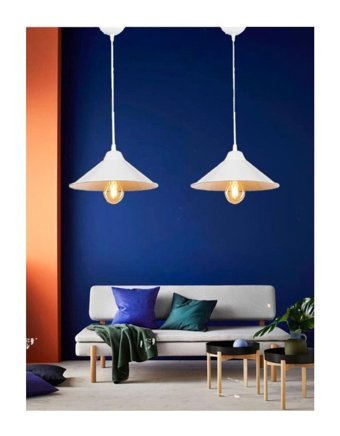 Elektroyou Defne Tekli Beyaz Ledli Modern Alüminyum Salon-Oturma Odası Avize