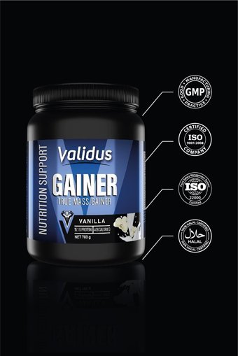 Validus Vanilya Aromalı 7 Servis Kilo Aldırıcı Gainer 700 gr Toz