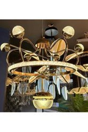 Elektroyou Zera 9'lu Beyaz Sarkıt Modern Alüminyum Salon-Oturma Odası Avize
