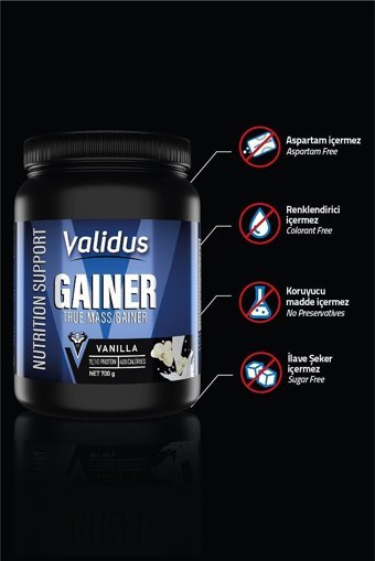Validus Vanilya Aromalı 7 Servis Kilo Aldırıcı Gainer 700 gr Toz