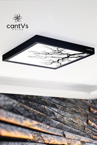 Aquaform Tekli Kahverengi Ahşap Modern Ahşap Salon-Oturma Odası Avize