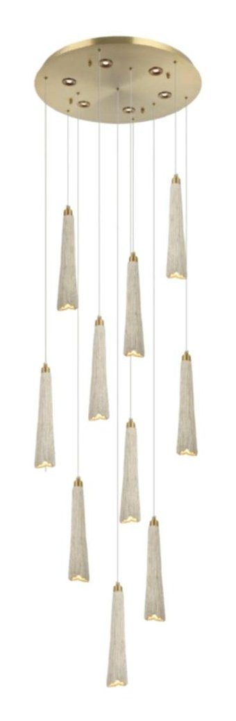 Voxlamp Lighting Solutions 5'li Siyah Sarkıt Modern Ahşap Salon-Oturma Odası Avize