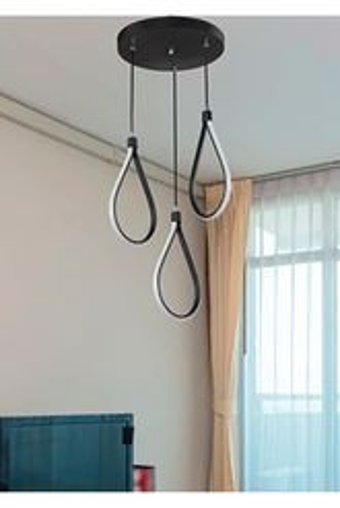 Rscollectıons Tekli Gümüş Metal Modern Alüminyum Salon-Oturma Odası Avize
