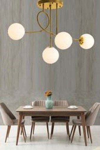 Noas Yl77-8081 Tekli Bej Ledli Modern Lazer Kesim Salon-Oturma Odası Avize