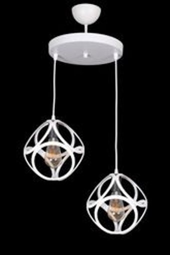 Fer Avize Deco Tekli Bej Sarkıt Modern Metal Antre-Hol Avize