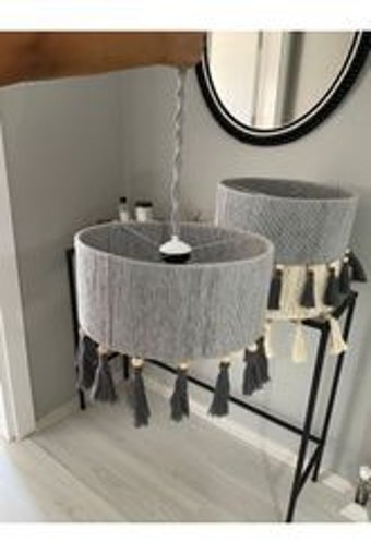 Belezahome Kalpli Tekli Çok Renkli Sarkıt Modern Kumaş Bebek-Çocuk Odası Avize