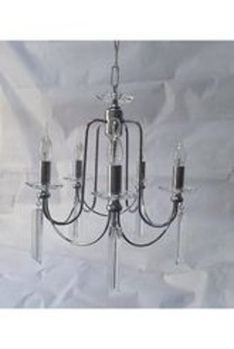 Vk Home Aydınlatma Kadem 3'lü Siyah Metal Modern Cam Salon-Oturma Odası Avize