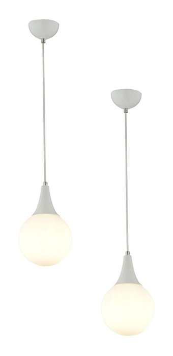 Apliqa Cup Tekli Beyaz Sarkıt Modern Metal Salon-Oturma Odası Avize