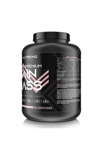 Nutriking Çilek Aromalı 30 Servis Kas Yapıcı Gainer 3000 gr Toz