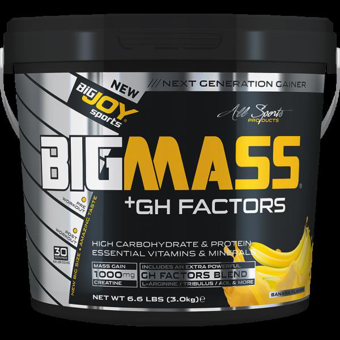 Bigjoy Sports +Gh Factors Muz Aromalı 30 Servis Kas Yapıcı Karbonhidrat 3000 gr Toz