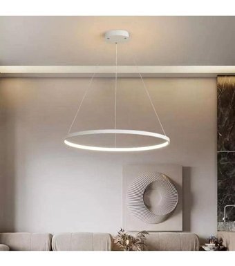 Nisaluce Tekli Altın Sarkıt Modern Cam Salon-Oturma Odası Avize