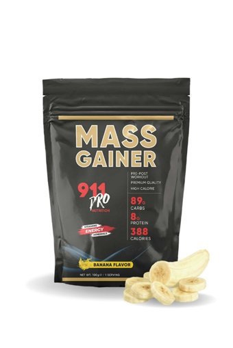 911 Pro Nutrition Muz Aromalı 1 Servis Kas Yapıcı Gainer 100 gr Toz