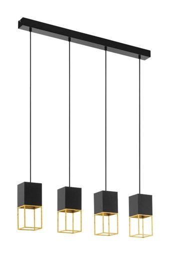 Eglo Almudaina Tekli Siyah Boru Modern Çelik Salon-Oturma Odası Avize