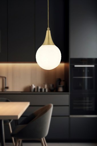 Apliqa Coswell 5'li Siyah Kristal Taşlı Modern Metal Salon-Oturma Odası Avize