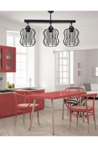 Eslight Lotus E769 3'lü Gri Sarkıt Modern Plastik Salon-Oturma Odası Avize