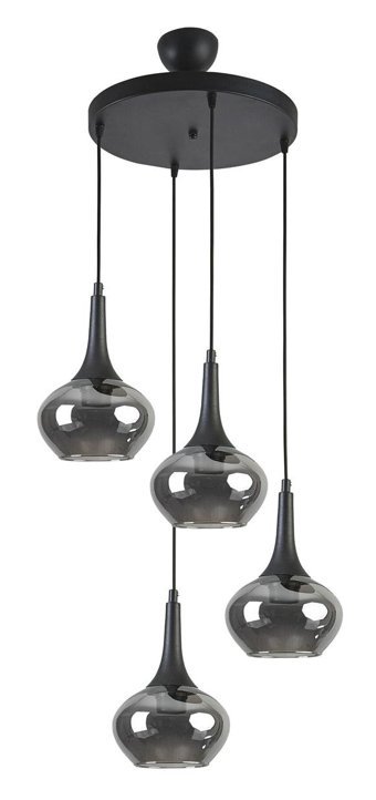 Merlamp Cate 3'lü Siyah Ledli Modern Alüminyum Salon-Oturma Odası Avize