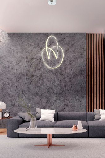 Kuğulu E27 Tekli Mor Kristal Taşlı Modern Cam Antre-Hol Avize