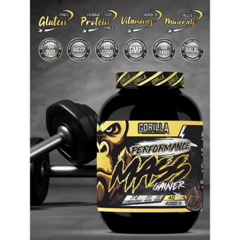 Gorilla Nutrition Çikolata Aromalı 40 Servis Kas Yapıcı Gainer 4000 gr Toz