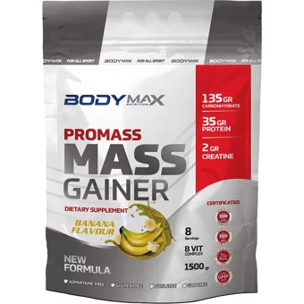 Body Maxx Çilek - Muz Aromalı 16 Servis Kilo Aldırıcı Gainer 2x1500 gr Toz