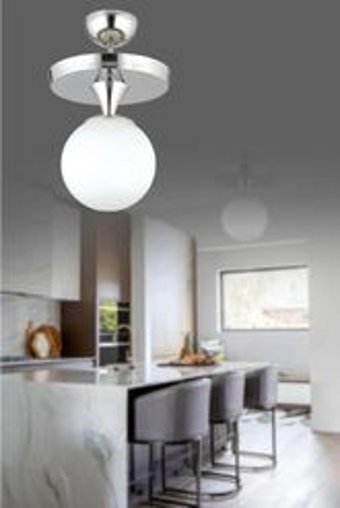 Şenay Aydınlatma Tekli Gri Kumaş Modern Kumaş Salon-Oturma Odası Avize