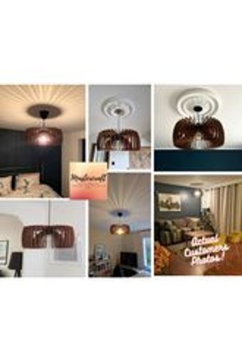 Fer Avize Ekobe Tekli Beyaz Sarkıt Modern Metal Salon-Oturma Odası Avize