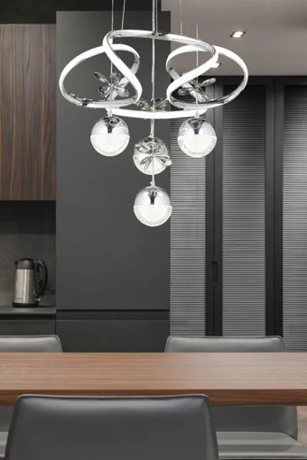Eray Aydınlatma 9278-40 Tekli Sarı Ledli Modern Metal Salon-Oturma Odası Avize