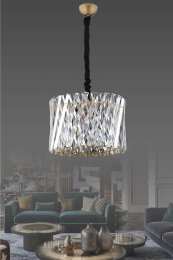 Hmydesign Mdrn-45 Tekli Kırmızı Sarkıt Modern Kumaş Salon-Oturma Odası Avize