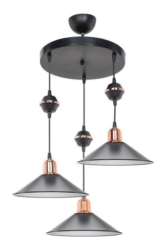 Luna Lighting 2719-2A-03 Magose 2'li Sarı Halka Modern Metal Salon-Oturma Odası Avize