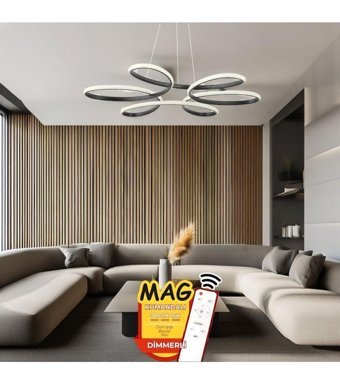 Lumexx Tekli Kahverengi Modern Hasır Salon Avize